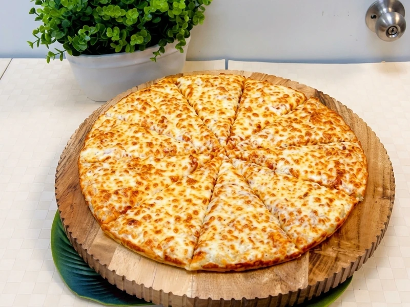 Pepperoni and cheese pizza at New Pizza Factory southeast Edmonton